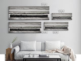 Ocean Waves, Black and White Photography, Coastal Art, Framed Canvas Print, Beach House Decor, Minimalist Seascape, Nautical Theme