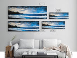 Dramatic Ocean, Seascape Painting, Beach House Decor, Canvas Print, Coastal Wall Art, Bedroom Wall Decor, Blue Wave Art, Nautical Theme