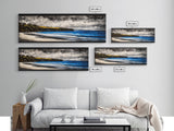 Rocky Shoreline, Stormy Coast, Ocean View, Coastal Canvas Print, Moody Landscape, Framed Canvas Print, Living Room Art, Nature Wall Decor