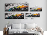 Abstract Earth, Bold Color Wall Art, Framed Canvas Print, Modern Home Decor, Living Room Wall Art, Unique Abstract Painting, Statement Art