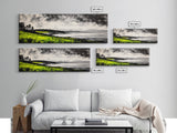 Mountain Reflection, Nature Canvas Print, Lake Wall Art, Black and White Art, Minimalist Landscape, Cabin Decor, Living Room Art