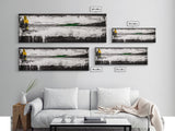Monochrome Meadow, Landscape Canvas Print, Nature Wall Art, Farmhouse Decor, Rustic Art, Countryside Scene, Living Room Wall Art