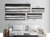 Monochrome Waves, Black and White Seascape, Ocean Art, Canvas Print, Minimalist Home Decor, Modern Coastal Wall Art