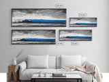 Blue Wave, Stormy Ocean, Abstract Seascape, Beach Home Decor, Canvas Print, Coastal Wall Art, Minimalist Style, Bedroom Artwork