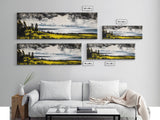 Scenic Overlook, Serene Bay, Landscape Art, Framed Canvas Print, Nature Wall Art, Home Office Decor, Modern Rustic, Coastal View