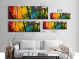 Palm Tree, Tropical Colors, Vibrant Abstract, Canvas Print, Boho Art, Modern Wall Art, Beach House Decor, Living Room Statement Piece