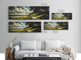 Coastal Path, Ocean View, Beach Landscape, Tranquil Art Print, Blue Green Decor, Relaxing Wall Art, Framed Canvas Print, Housewarming