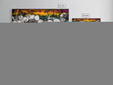 Abstract Stones, Modern Art, Vibrant Wall Decor, Canvas Print, Black White Orange, Office Art, Contemporary Home Decor, Large Wall Art