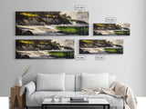 Hidden Cove, Green Waters, Peaceful Beach Scene, Canvas Print, Coastal Landscape Art, Office Wall Art, Tranquil Home Decor