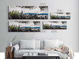 Dark Seascape, Moody Ocean, Coastal Wall Art, Framed Canvas Print, Nautical Decor, Modern Black and White, Ocean Horizon, Stormy Sky