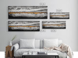 Golden Horizon, Dramatic Sky, Minimalist Landscape, Framed Canvas Print, Neutral Wall Art, Modern Office Decor, Large Wall Hanging