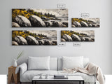 Rocky Shore, Coastal Landscape, Nature Inspired Art, Ocean Beach Wall Art, Large Format Art, Canvas Print, Living Room Art