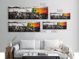 Abstract Mountain Art, Landscape Painting, Modern Boho Decor, Textured Wall Art, Neutral Nature Print, Office Wall Art, Framed Canvas Print