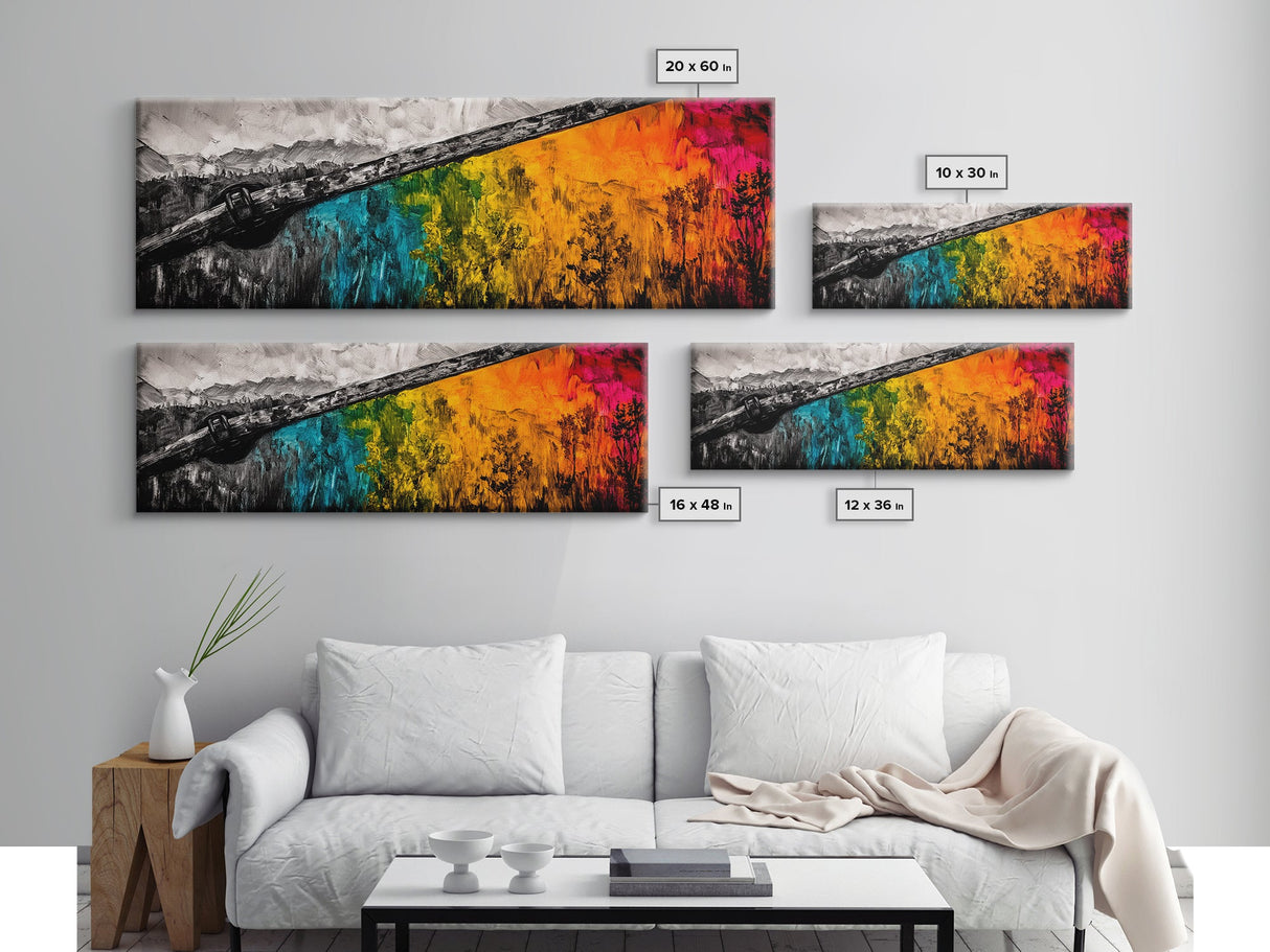 Vibrant Abstract Landscape, Nature Painting, Bold Statement Art, Modern Home Decor, Contemporary Wall Art, Living Room Artwork, Canvas Print