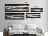 Monochrome, Ocean Waves, Black and White, Canvas Print, Dramatic Seascape, Modern Wall Art, Bedroom Decor, Large Wall Art, Minimalist Art