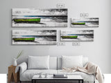 Seaside Boat, Coastal Art, Minimalist Nautical, Framed Canvas Print, Black and White Beach Art, Ocean Scene, Modern Seascape, Contemporary Decor