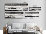 Ocean Wave, Moody Seascape, Black and White Art, Framed Canvas Print, Stormy Water, Coastal Home Decor, Nautical Wall Art, Large Statement Piece