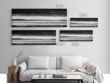 Stormy Mountains, Black and White Art, Monochrome Landscape, Modern Wall Decor, Framed Canvas Print, Nature Inspired, Minimalist Home Art