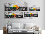 Abstract Floral Art, Floating Flower Print, Modern Botanical Wall Decor, Vibrant Nature Painting, Contemporary Canvas Print, Office Art