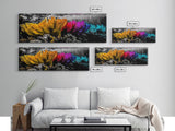 Abstract Reef, Vibrant Ocean, Canvas Print, Underwater Fantasy, Coastal Home Art, Marine Life Artwork, Modern Ocean Wall Decor