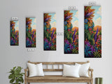 Vibrant Tropical, Jungle Art – Framed Canvas Print, tropical rainforest painting, bold wall decor, boho living room wall art, botanical vibe