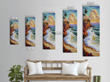 Tropical, Cliff, Ocean, Sunset, Canvas Print, Coastal Living Room Art, Colorful Seascape, Beach House Wall Art, Island Vibe Decor