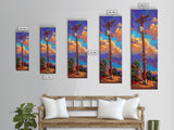 Telephone Pole, Sunset, Framed Canvas Print, Urban Wall Art, Southwest Landscape Decor, Colorful Street Scene, Eclectic Room Accent