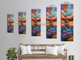 Tropical Cloud, Island, Nature - Canvas Print vibrant ocean decor, sunset wave art, island fantasy painting, bedroom wall art, boho style
