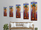 Desert Tower, Colorful Nature – Modern Southwest Wall Art, Cactus Inspired Decor, Framed Canvas Print, Eclectic Living Room Art