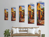 Adobe Home, Southwest Colors, Rustic Entryway Art, Framed Canvas Print, Mexican Style Decor, Boho Living Room Accent, Desert Home Art