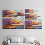 Sunset Clouds, Ocean, Cliffs, Framed Canvas Print, dramatic seascape art, Southwestern home decor, moody living room wall art