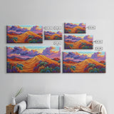 Sand Mountain, Clouds Sunset, Canvas Print, vibrant desert, mountain landscape, dusk dramatic sky, Autumn Decor, Boho Living Room