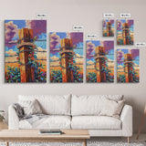 Fence Flowers, Sky, Bold, Framed Canvas Print, western barbed wire wall art, farmhouse boho style, sunset rustic decor, entryway or den