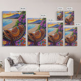 Saddle Sunset, Coastal, Rustic, Framed Canvas Print, Coastal Wall Art, Western Sunset Decor, Rustic Summer Vibes, Living Room Boho Artwork