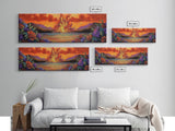 Burning Sky, Sunset Fire, Vibrant Nature, Canvas Print, Fall wall decor, dramatic sky wall art, living room art, abstract art