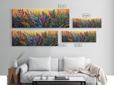 Tropical Leaves, Jungle Garden, Sunset Foliage, Kitchen Decor, Canvas Print, Bright Botanical Art, Vibrant Plant Wall Art
