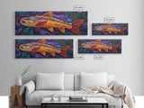 Golden Trout, Colorful Fish, Underwater Scene, Cabin Accent, Canvas Print, Fishing Lodge Decor, Rustic Nature Wall Art