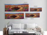 Autumn Desert Vibes, Colorful Fall Landscape, Bright Nature Scene, Southwest Art, Framed Canvas Print, Autumn Wall Decor, Living Room Art