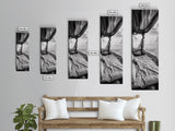 Coastal Bed View, Ocean Canopy, Seaside Rest, Framed Canvas Print, Boho Bedroom Wall Art, Rustic Beach Photography, Nature Retreat Decor