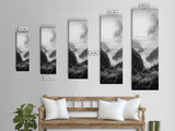 Foggy Coast, Ocean Cliffs, Atmospheric Horizon, Canvas Print, Nature Wall Art, Moody Landscape, Neutral Tones, Hallway or Office Decor