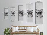 Crab Beach Art, Coastal Animal Print, Ocean Life Wall Decor, Bathroom or Kitchen Style, Framed Canvas Print, Black White Sea Creature