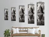 Monolith Reflection, Coastal Rock, Dramatic Seascape, Tidal Pool, Nature Inspired Framed Canvas Print, Modern Hallway Wall Art