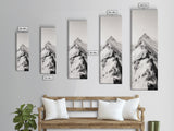 Alpine Peak, Snow Summit, Rugged Path, Canvas Print, Adventure Wall Decor, Minimalist Nature Art, Winter Landscape Photography