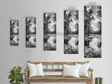 Reflective Forest, Nature Calm, Monochrome Trees, Peaceful Swamp, Framed Canvas Print, Rustic Cabin Decor, Moody Wall Art, Entryway Print