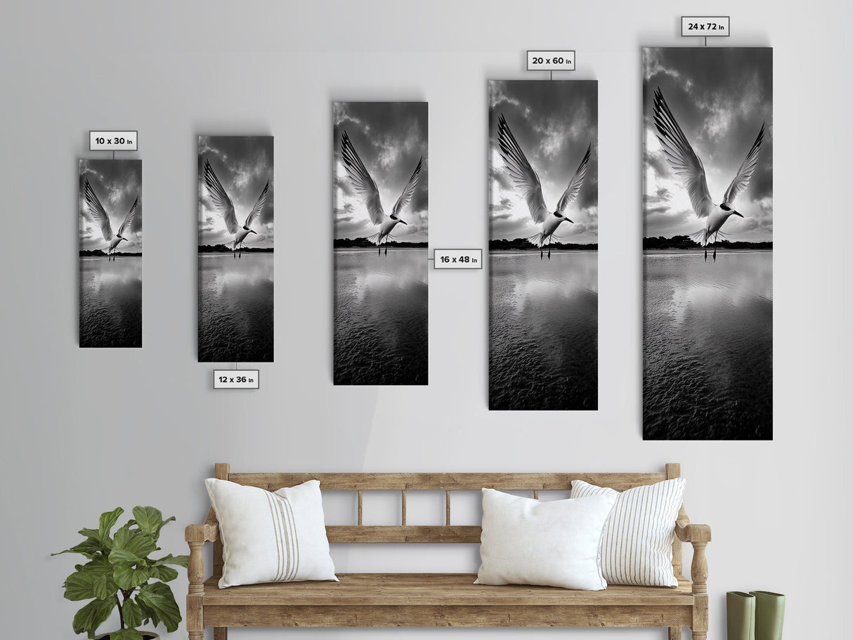 Soaring Bird, Ocean Wings, Nature Flight, Sky Spirit, Canvas Print, Coastal Wall Art, Beach House Decor, Modern Bird Photography