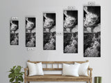 Storm Power, Canyon Rain, Desert Clouds, Monsoon Drama, Framed Canvas Print, Southwestern Wall Art, Moody Living Room Decor
