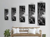 Riverside Trees, Rocky Shore, Natural Light, Canvas Print, Tranquil Forest Photography, Boho Nature Decor, Living Room Wall Art