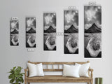 Dramatic Seaside Peak, Coastal Mountain Wall Art, Black Beach Photography, Bold Nature Decor, Canvas Print, Living Room Art