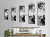 Lakeside Bench View, Peaceful Nature Scene, Tranquil Reflection Print, Minimalist Wall Decor, Zen Office Art, Framed Canvas Print