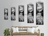 Wild River Path, Nature Wall Decor, Adventure Landscape, Monochrome Rapids, Framed Canvas Print, Rustic Living Room Wall Art, Moody Photography